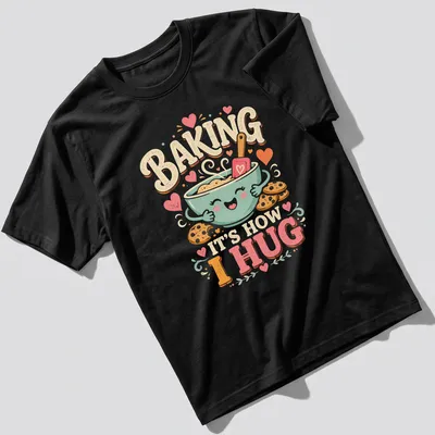 Kawaii t-shirt featuring a cute bowl of cookie dough with cookies and playful text