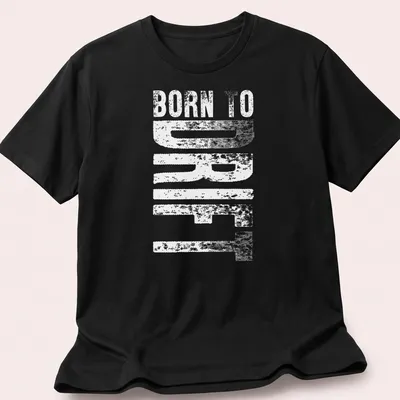 Bold typography shirt displaying 'Born To Drift' with a drifting car graphic