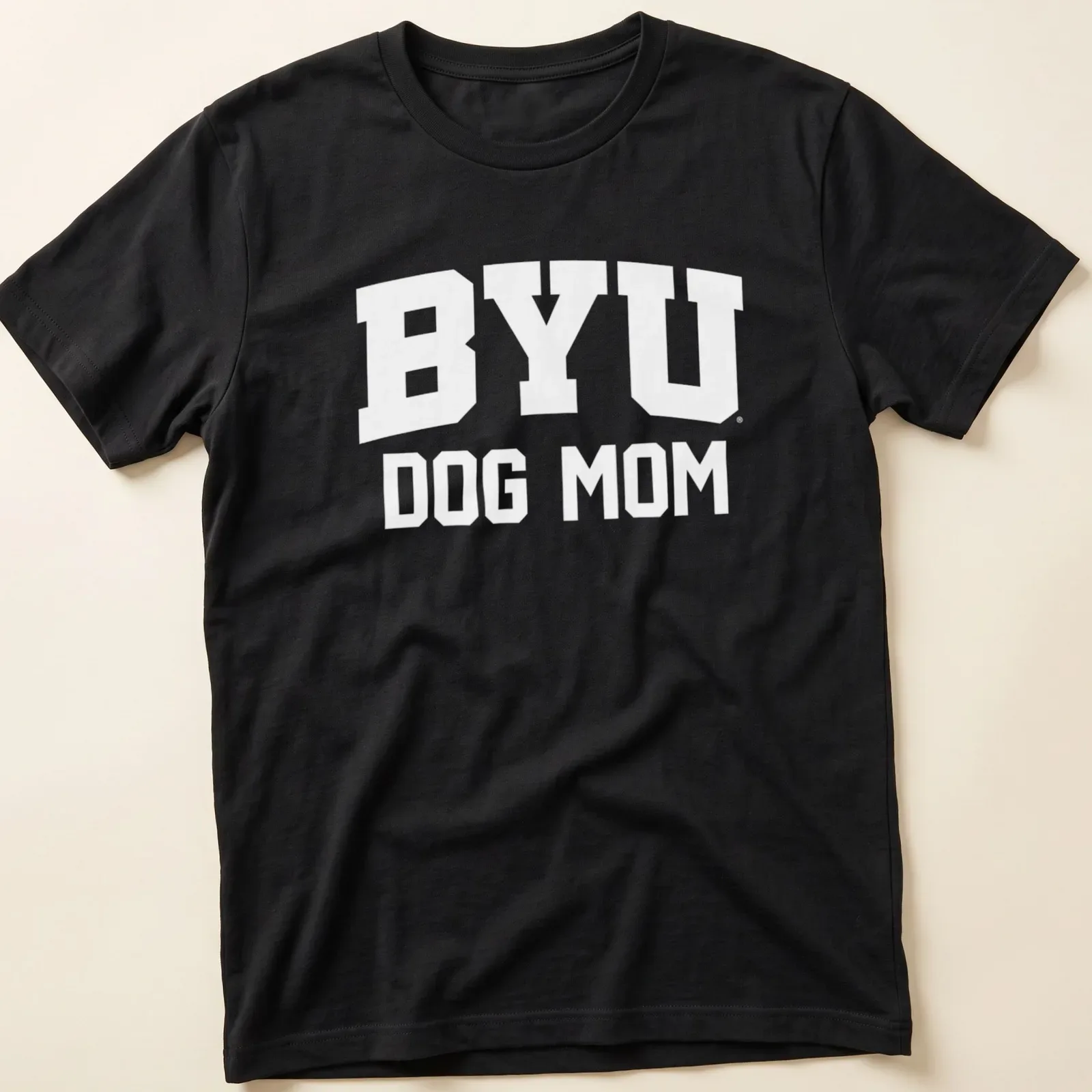 Bold typography t-shirt for dog moms featuring BYU Cougars — printed on a unisex t-shirt