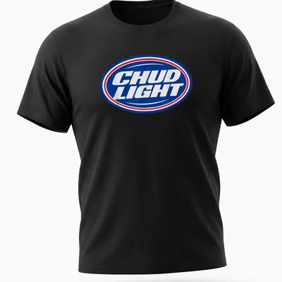 Bold text logo of CHUD LIGHT in blue, white, and red colors