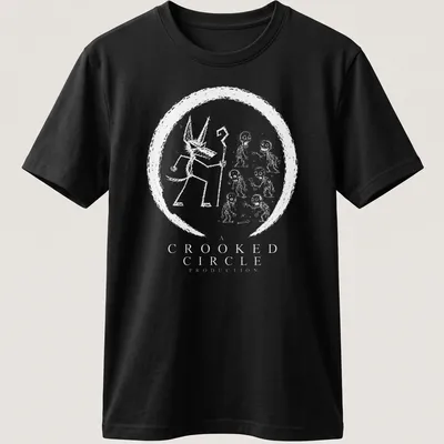 Anubis Zombie logo design in black and purple on a t-shirt