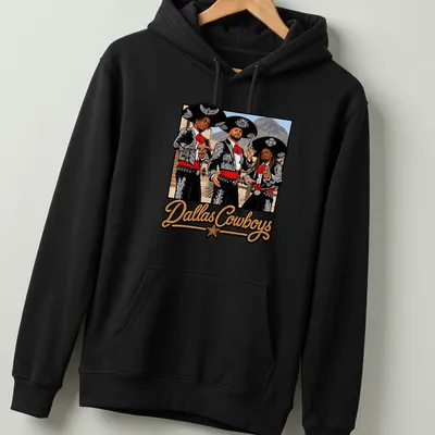 Dallas Cowboys parody t-shirt featuring three amigos in mariachi outfits — printed on a unisex hoodie