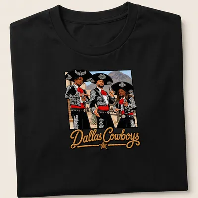 Dallas Cowboys parody t-shirt featuring three amigos in mariachi outfits
