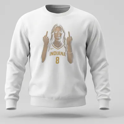 Illustrative t-shirt featuring a female basketball player with the text Flipping The Bird — printed on a unisex sweatshirt