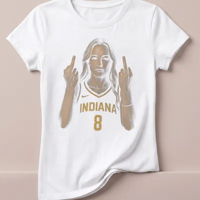 Illustrative t-shirt featuring a female basketball player with the text Flipping The Bird — printed on a women's shirt