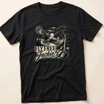 Vintage-style T-shirt featuring an eagle with text about Big Bear Lake, California.