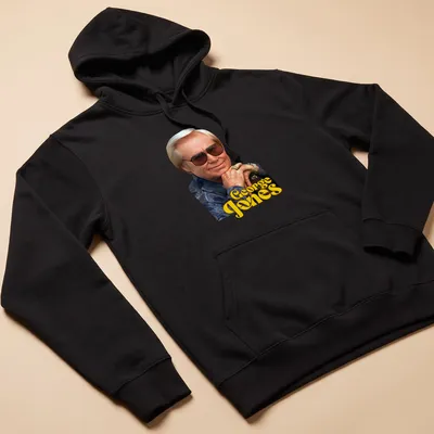 Vintage style George Jones T-shirt featuring a classic country music design — printed on a unisex hoodie