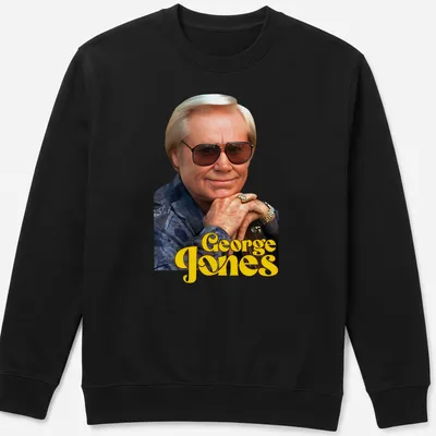 Vintage style George Jones T-shirt featuring a classic country music design — printed on a unisex sweatshirt