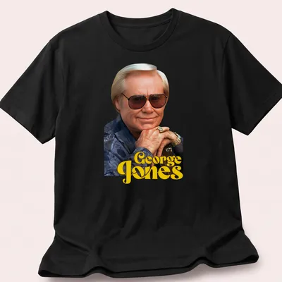 Vintage style George Jones T-shirt featuring a classic country music design