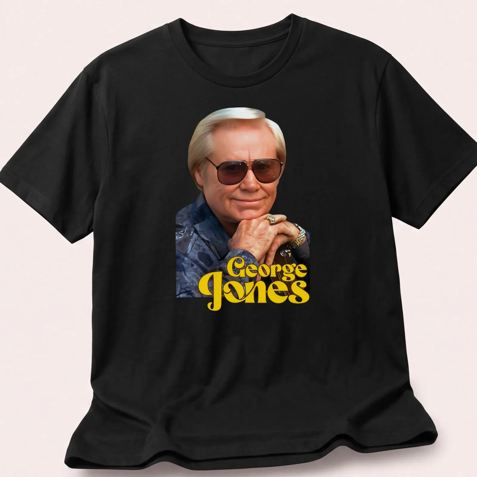 Vintage style George Jones T-shirt featuring a classic country music design — printed on a unisex t-shirt