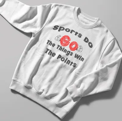 Bold text shirt featuring muscular arms with playful athletic theme — printed on a unisex sweatshirt