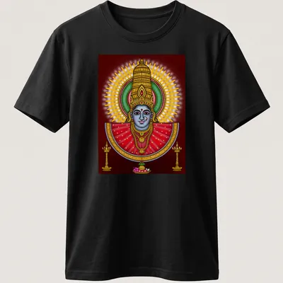 Digital drawing of Hindu goddess Renuka in vibrant colors