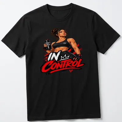 Bold graphic of a strong woman with motivational text about discipline and freedom