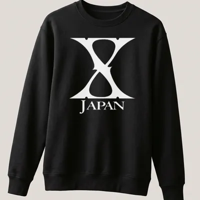 Simple black and white Japan emblem t-shirt with bold lettering — printed on a unisex sweatshirt
