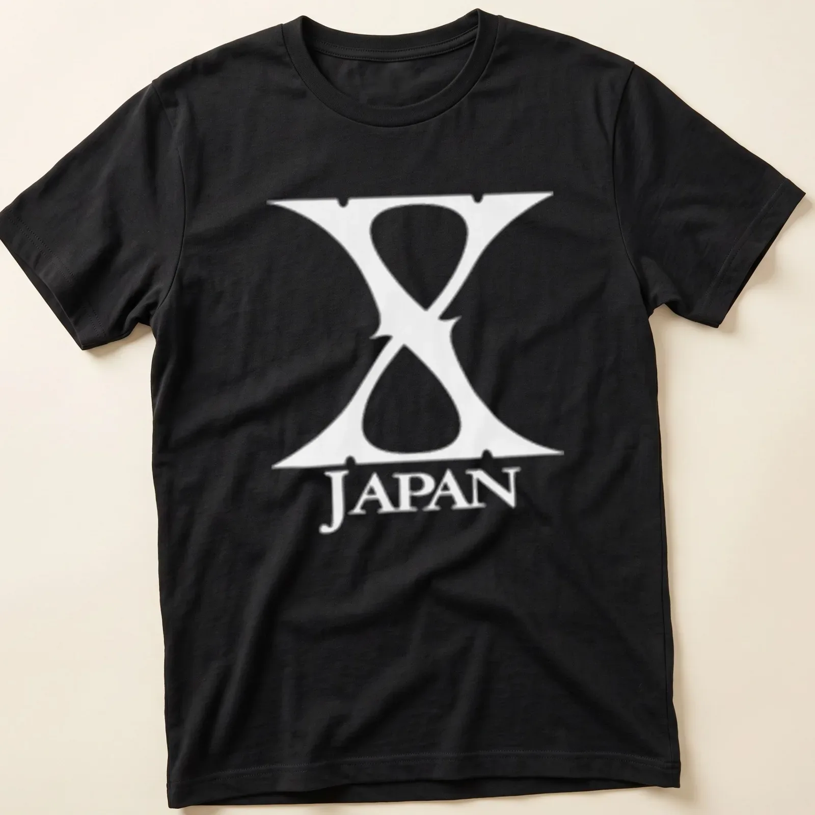 Simple black and white Japan emblem t-shirt with bold lettering — printed on a unisex t-shirt