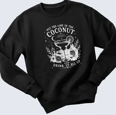 Retro vintage T-shirt with a margarita glass and playful cocktail-themed text — printed on a unisex sweatshirt