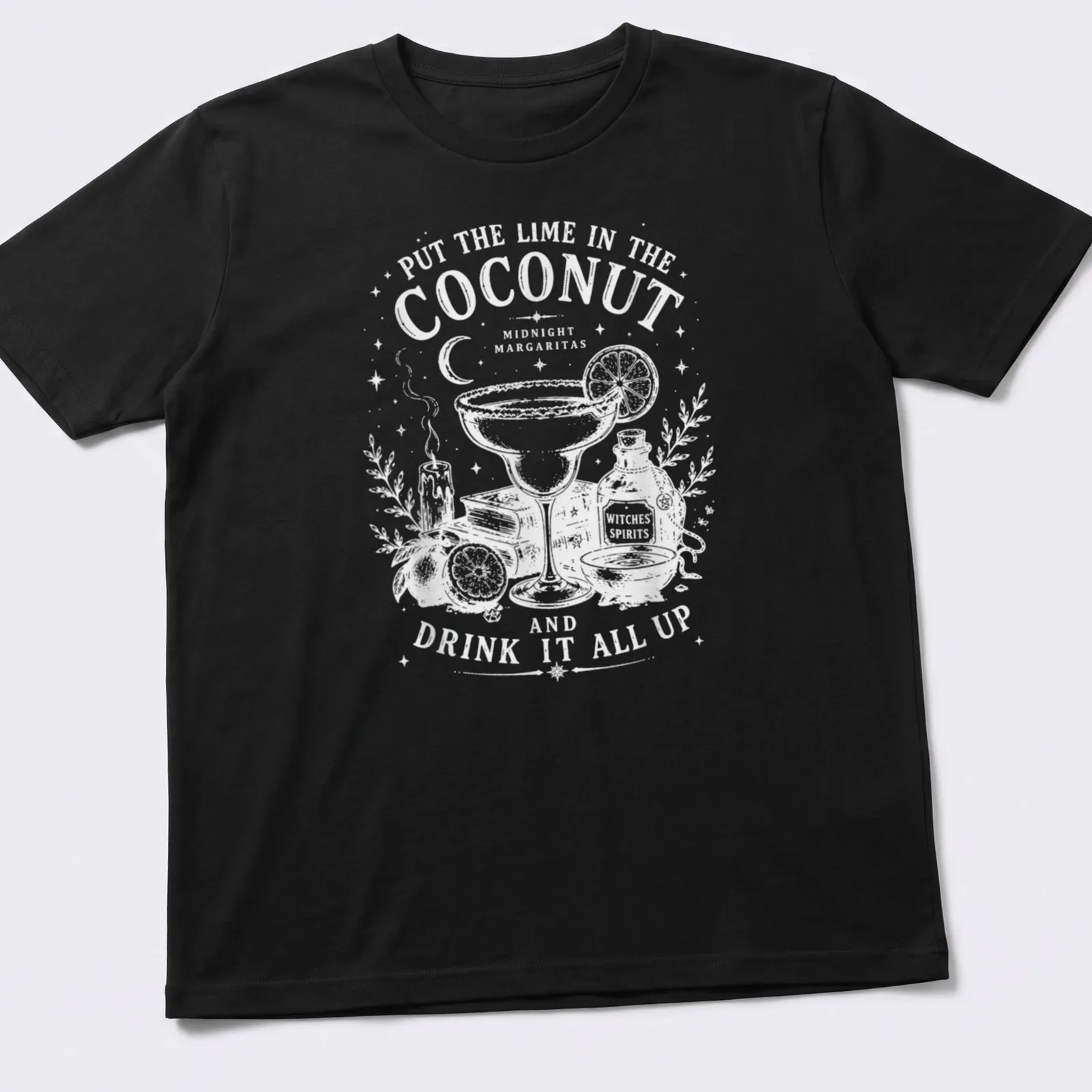 Retro vintage T-shirt with a margarita glass and playful cocktail-themed text — printed on a unisex t-shirt