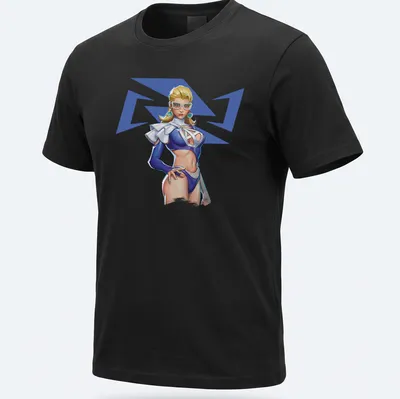 Digital illustration of a female character in blue and white representing psychic power