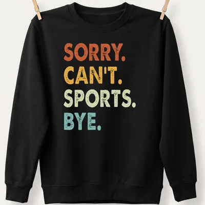 Boldly printed slogan t-shirt with playful colors in orange, yellow, green, and blue — printed on a unisex sweatshirt