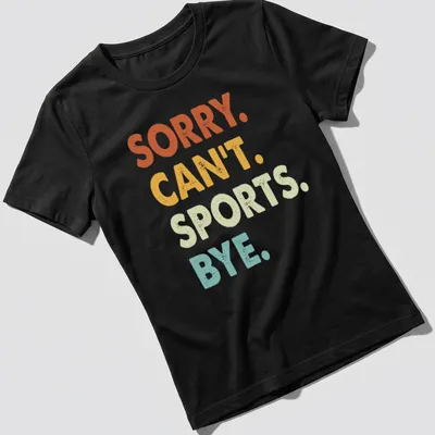 Boldly printed slogan t-shirt with playful colors in orange, yellow, green, and blue — printed on a women's shirt