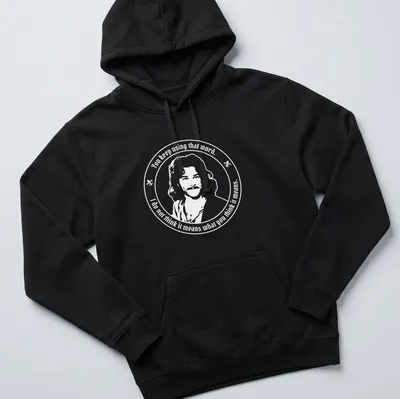 Classic movie design featuring The Princess Bride in black, white, and gold. — printed on a unisex hoodie