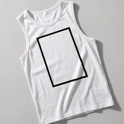 Bold graphic t-shirt with the words 'With Box' in a sans-serif font — printed on a tank top